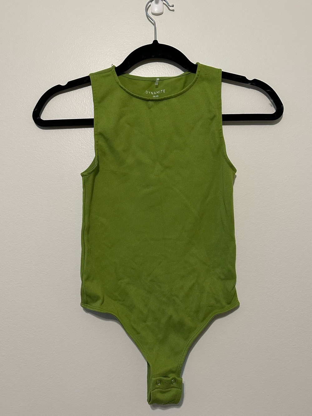 Green High Neck Thong Dynamite Bodysuit